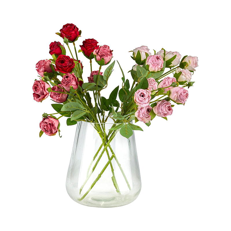 Glasvase für Zuhause, 17 x 19 cm, Tulpe