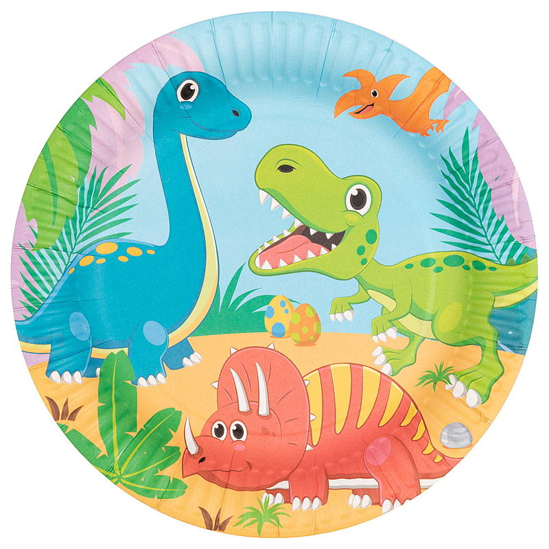Giform Tallrik 8 st. Dinosaurie