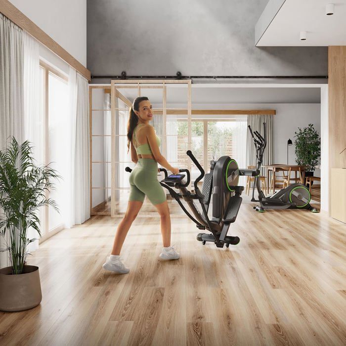Ellittica Zipro Wave per uso domestico - 32 livelli di resistenza magnetica, sensori di frequenza cardiaca, 16 programmi