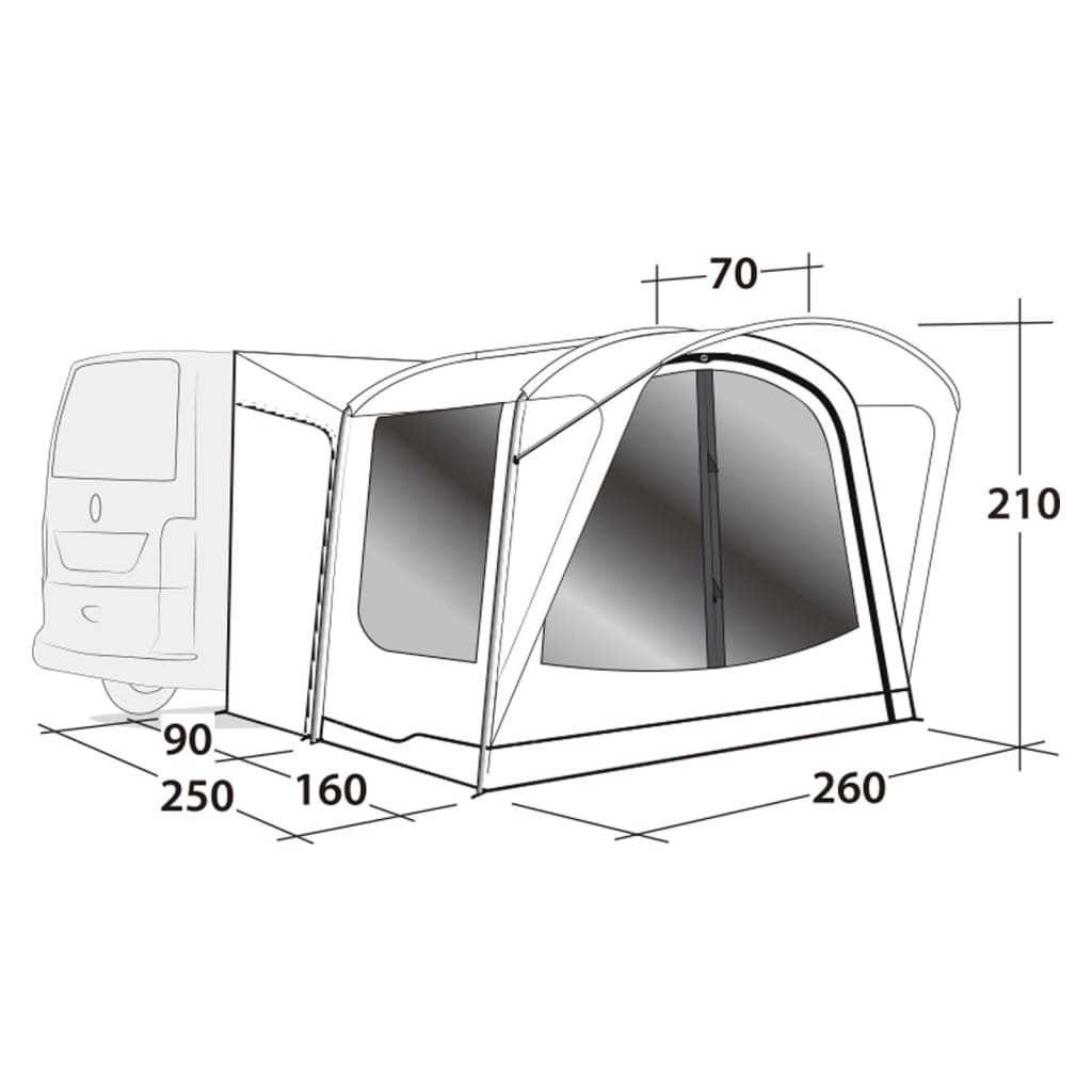 Auvent pour camping-car Outwell Gris