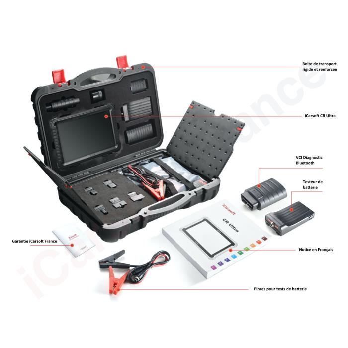 iCarsoft CR Ultra | Ferramenta profissional de diagnóstico automotivo multimarcas | Diagnóstico OBD2 profissional | Codificação de injetores | DPF | TPMS | AdBlue | Ferramenta