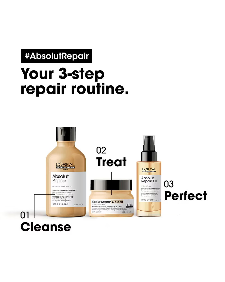 L'ORÉAL PROFESSIONNEL Absolut Repair Gold Mască de aur pentru păr uscat și deteriorat