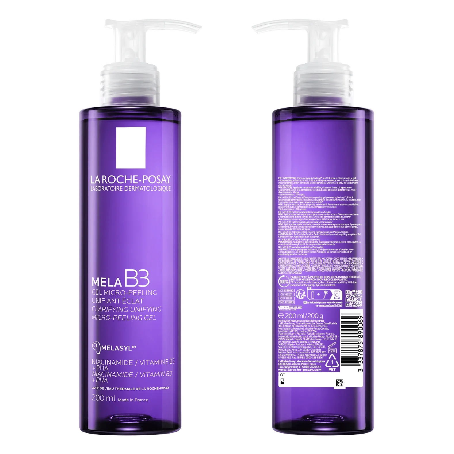 LA ROCHE POSAY Gel limpiador La Roche Posay Apple B3 200 ml microexfoliante contra imperfecciones