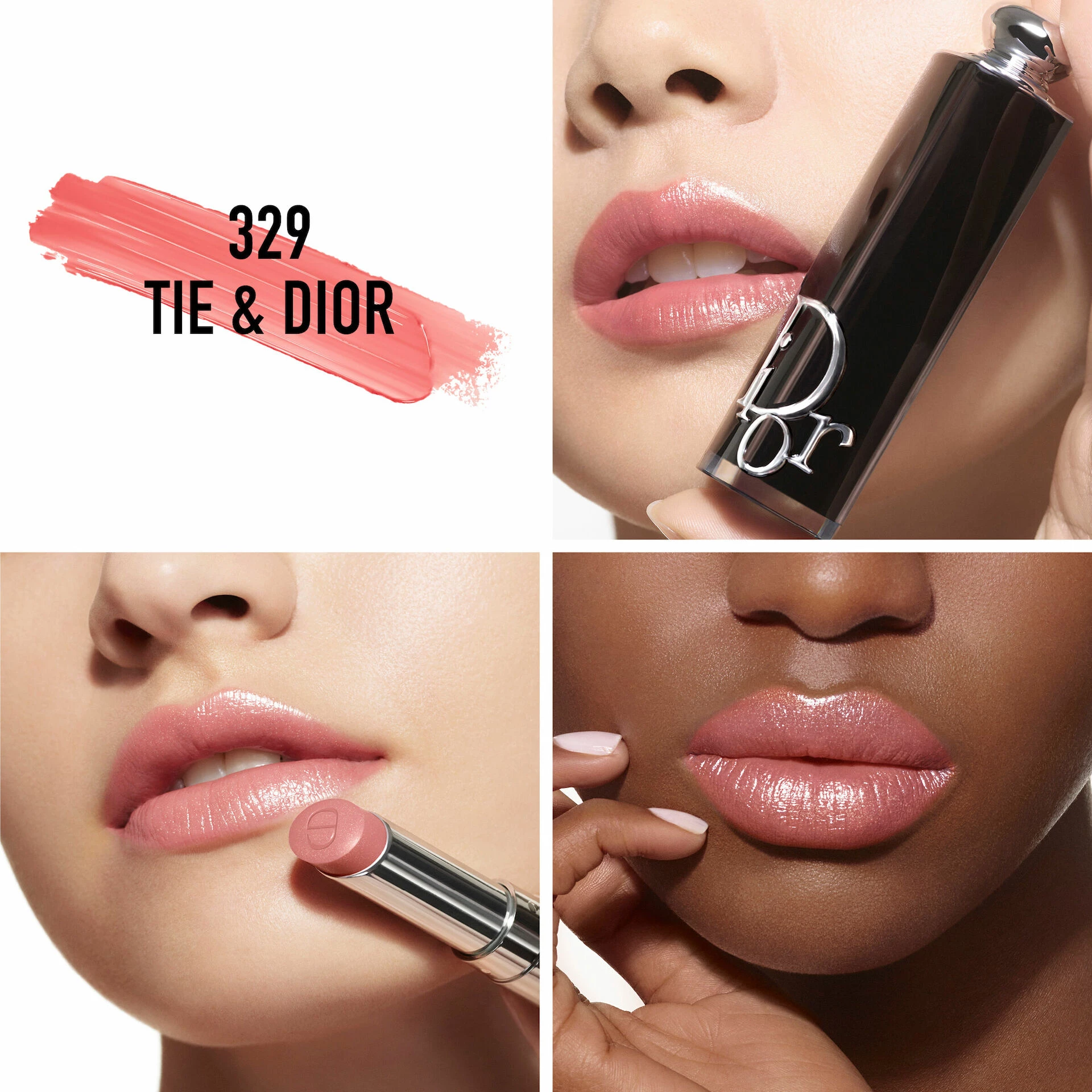 Ruj Dior Addict Refill Shine - 90% Origine Naturală 329 Tie & Dior - DIOR