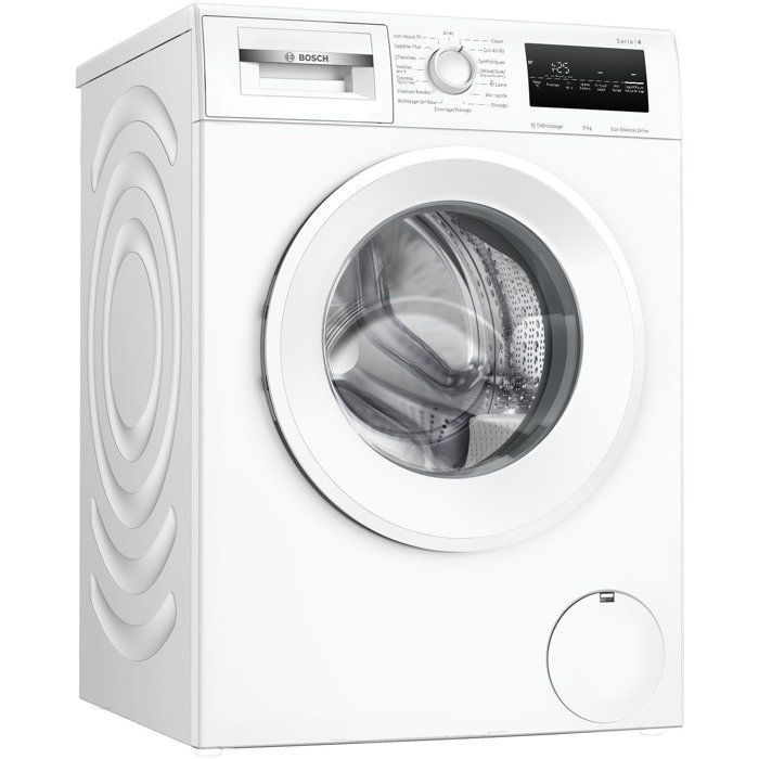 Lave-linge hublot BOSCH WAN2827ZFR SER4 - 9 kg - Induction - L60cm - Classe A - 1400 trs/min - Vapeur - Blanc