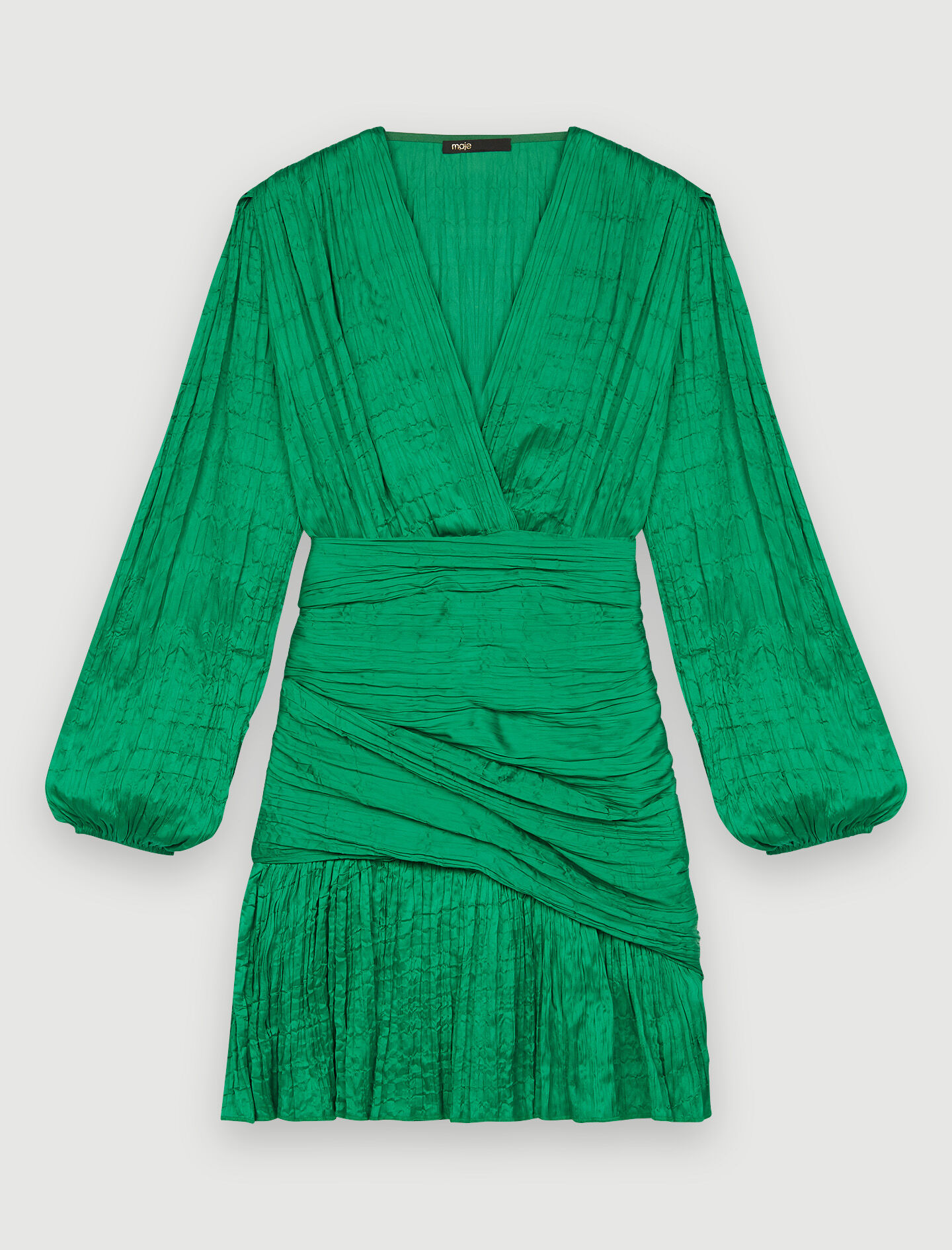 Rochie mulată din lamé-vert