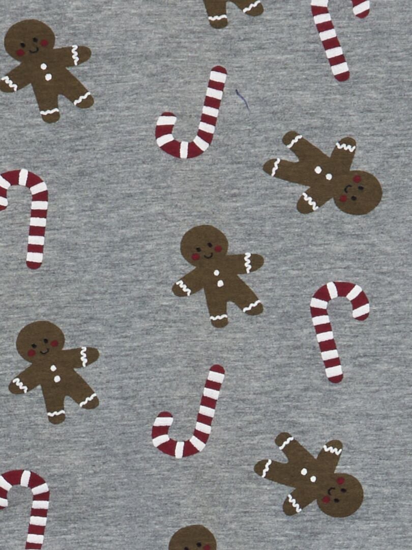 Trui met kerstprint - GRIJS