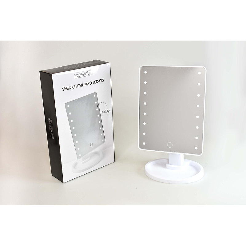 Essentii makeupspejl med 16 LED-lys