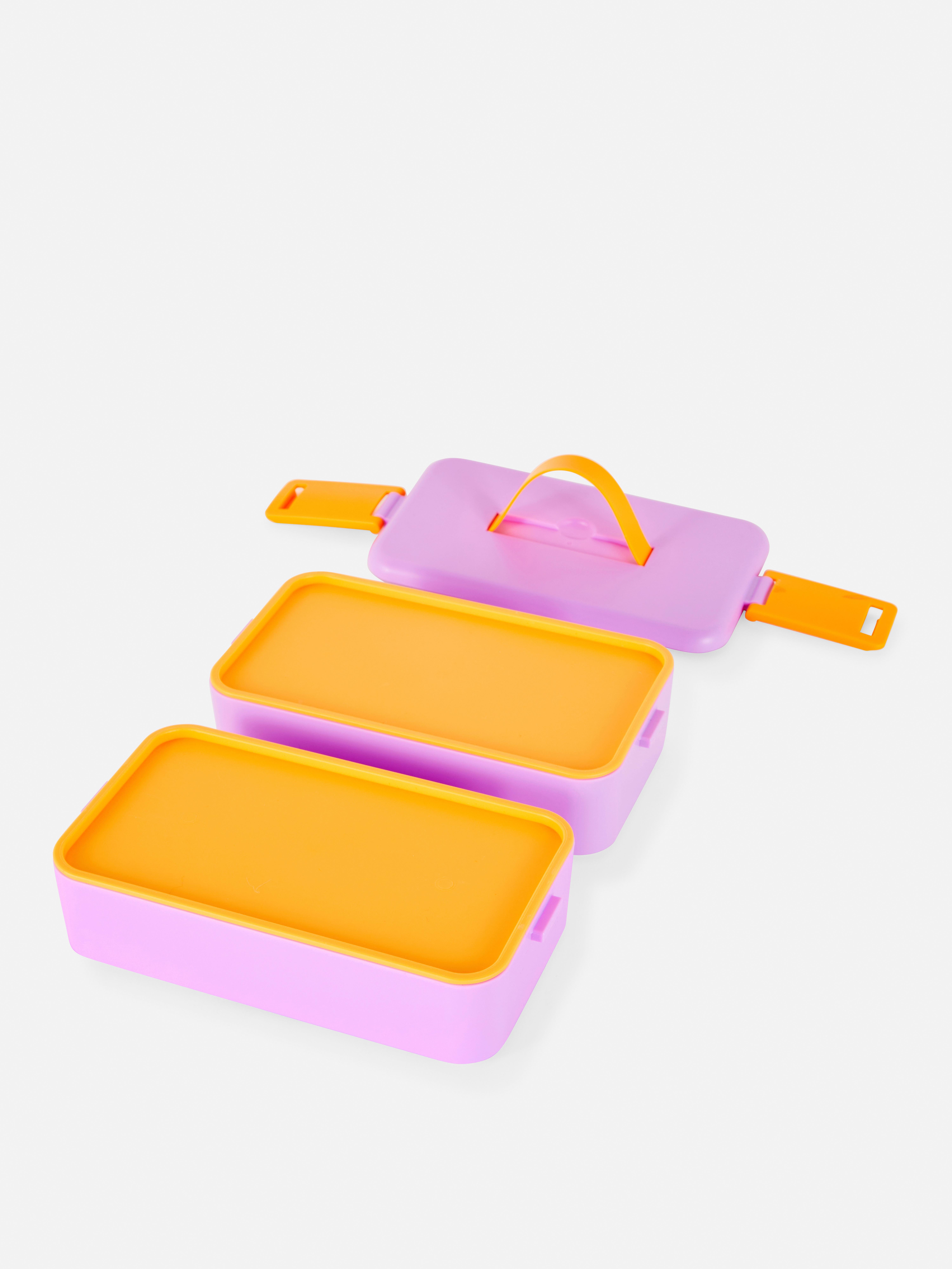Cutie de prânz cu două niveluri O cutie de prânz în stil bento cu două niveluri