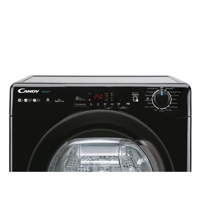 Asciugatrice a pompa di calore intelligente CANDY CSEH10A2DBEBX-47 - 10 kg - Cestello EasyCase - Connessa - Nera