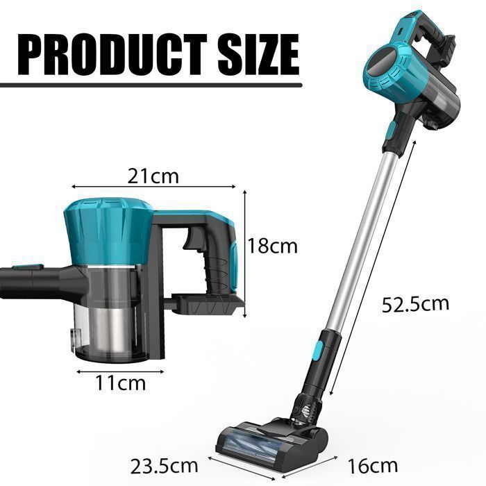 Aspirapolvere senza spazzole da 1800 W, 30 kPa, 1,5 litri, portatile, con funzione di aspirazione e accessori per la pulizia, compatibile con batterie Makita da 18 V.