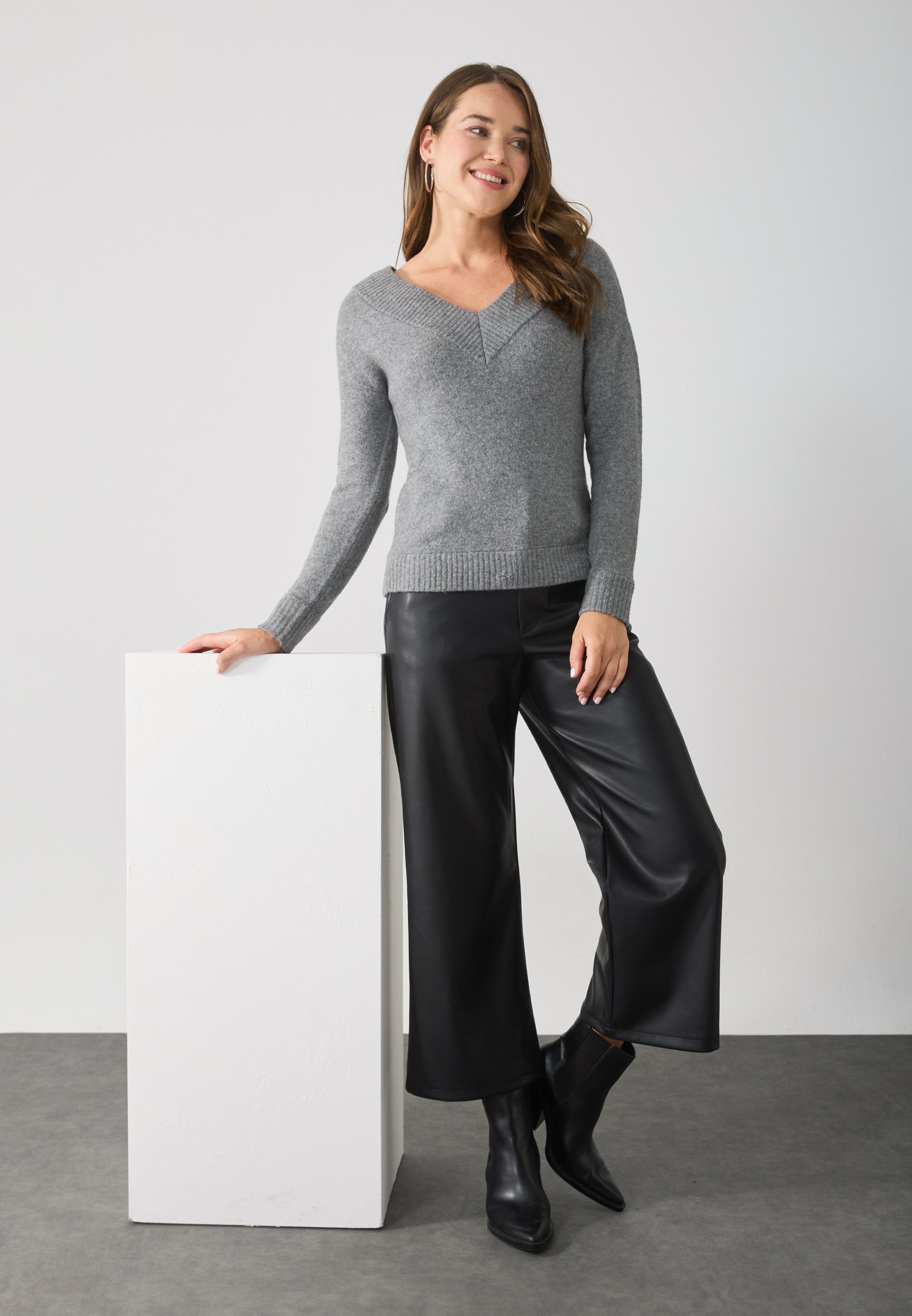 Maglione Anna Field - grigio scuro mélange