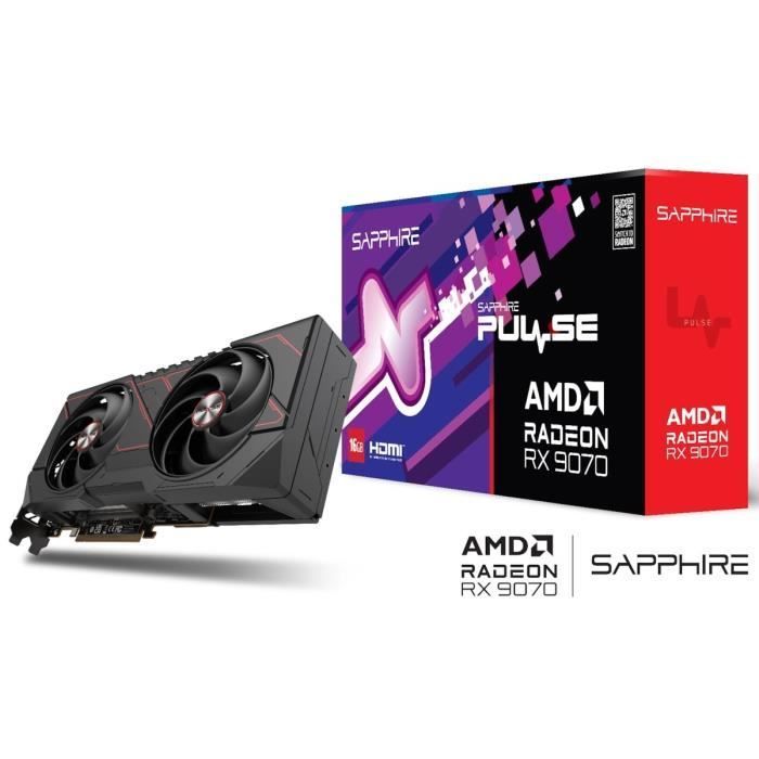 SAPPHIRE - Graphics card - PULSE AMD RADEON™ RX 9070 GAMING - 16 GB - Dual HDMI / Dual DP