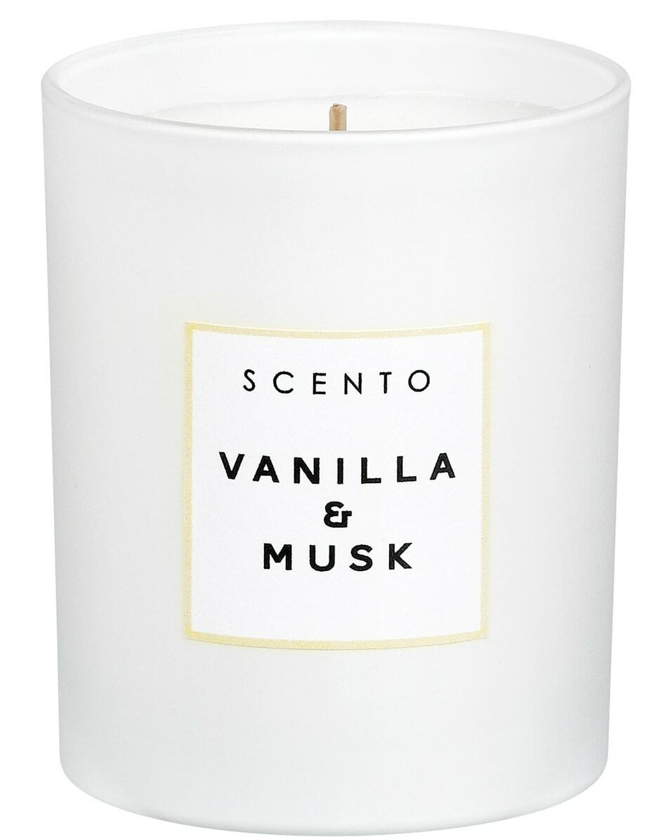 SCENTO VANILLA & MUSK GEPARFUMEERDE KAARS