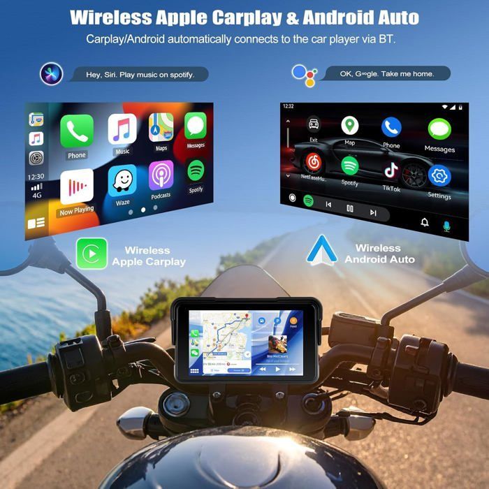 GPS para motocicleta - UNDERSCORE - CAMECHO 2025 - Tela HD de 5