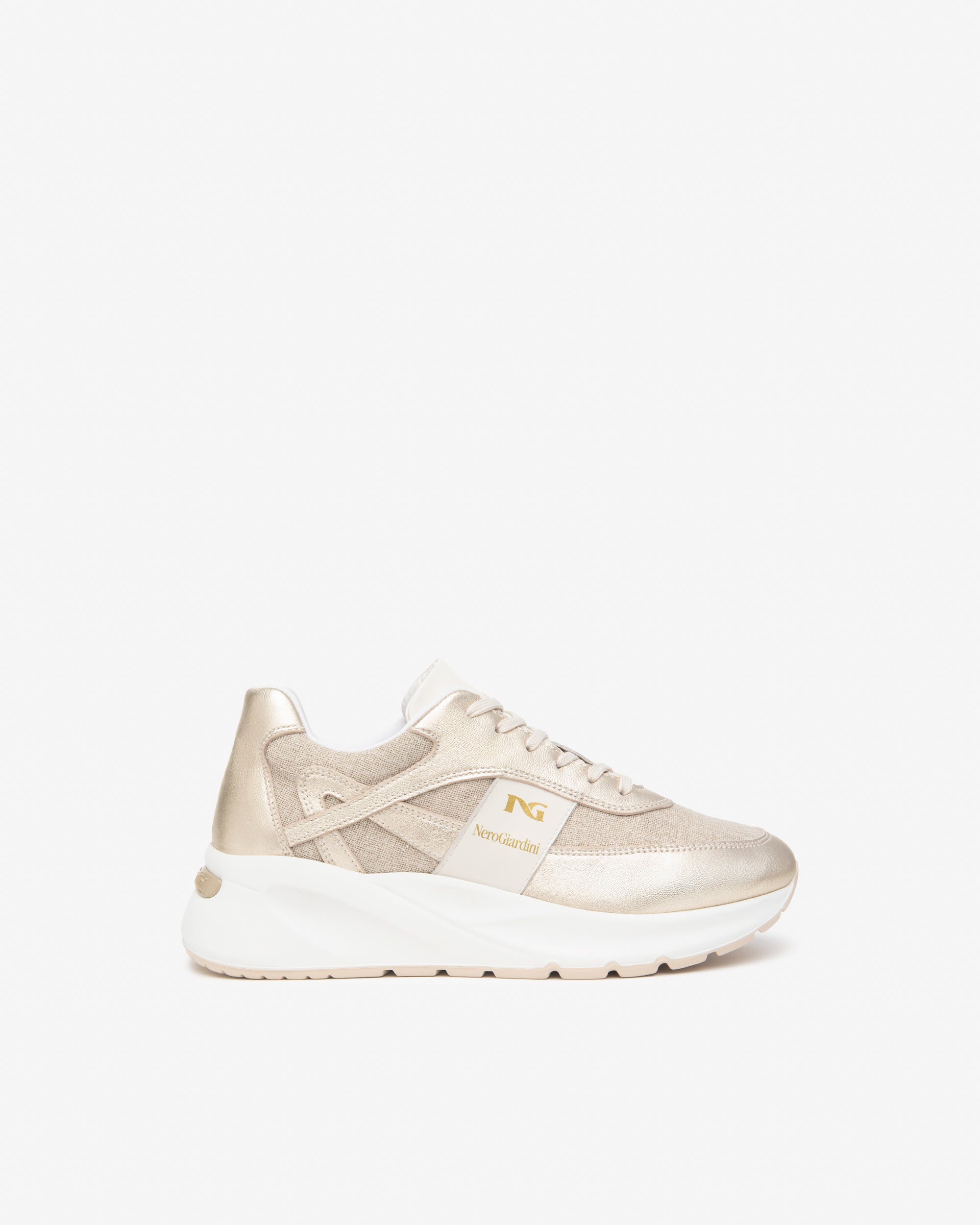  Damen-Sneaker aus Leder und Stoff