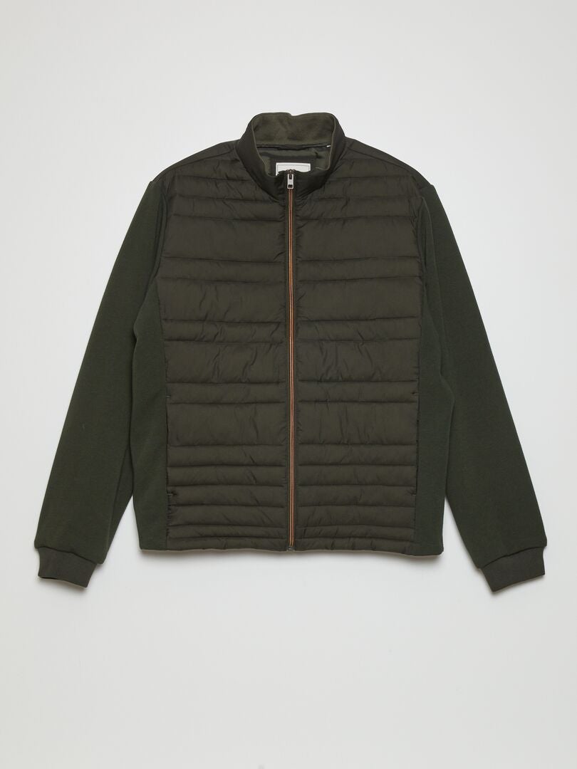 Lekka pikowana kurtka puchowa - KHAKI