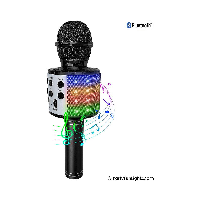 Karaoke-mikrofon Bluetooth, svart