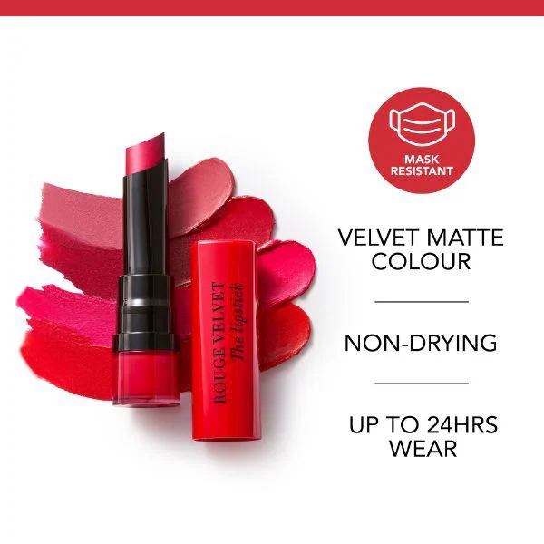 Ruj Bourjois Rouge Velvet The Lipstick 08 Rubi's Cute