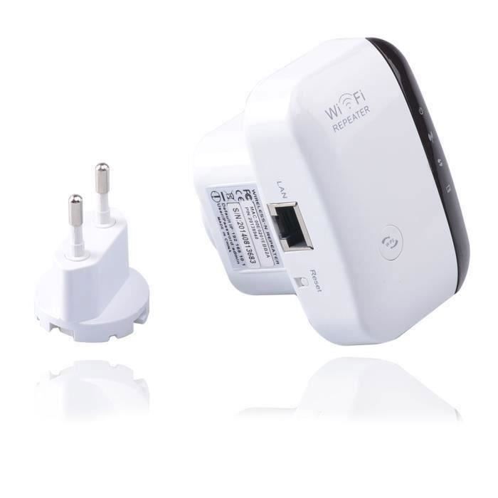 Amplificatore/Ripetitore di segnale WiFi 300M | Estensore wireless universale | Router e punto di accesso compatibile con box, PC e TV