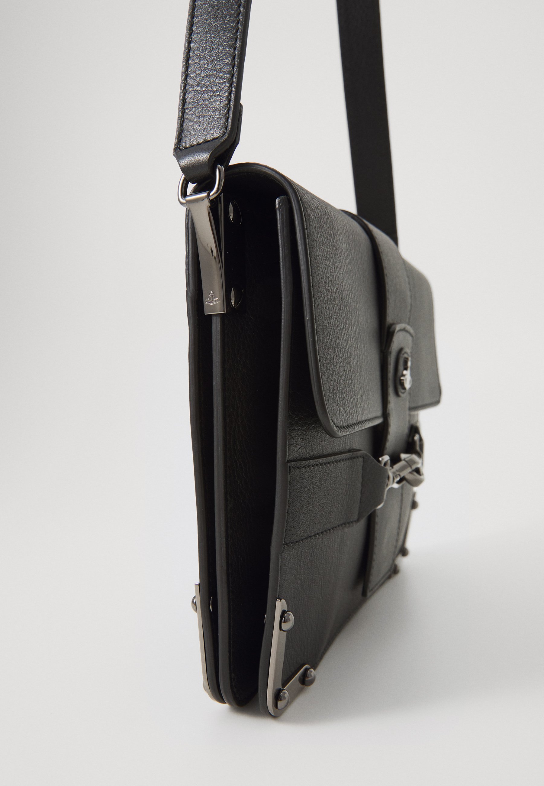 Vivienne Westwood BELLA FLAP UNISEX - Crossbodytas - zwart/antraciet