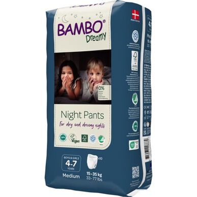 Bambo Nature Dreamy M 4-7 let dětské noční plenky 10 kusů 10 kusů