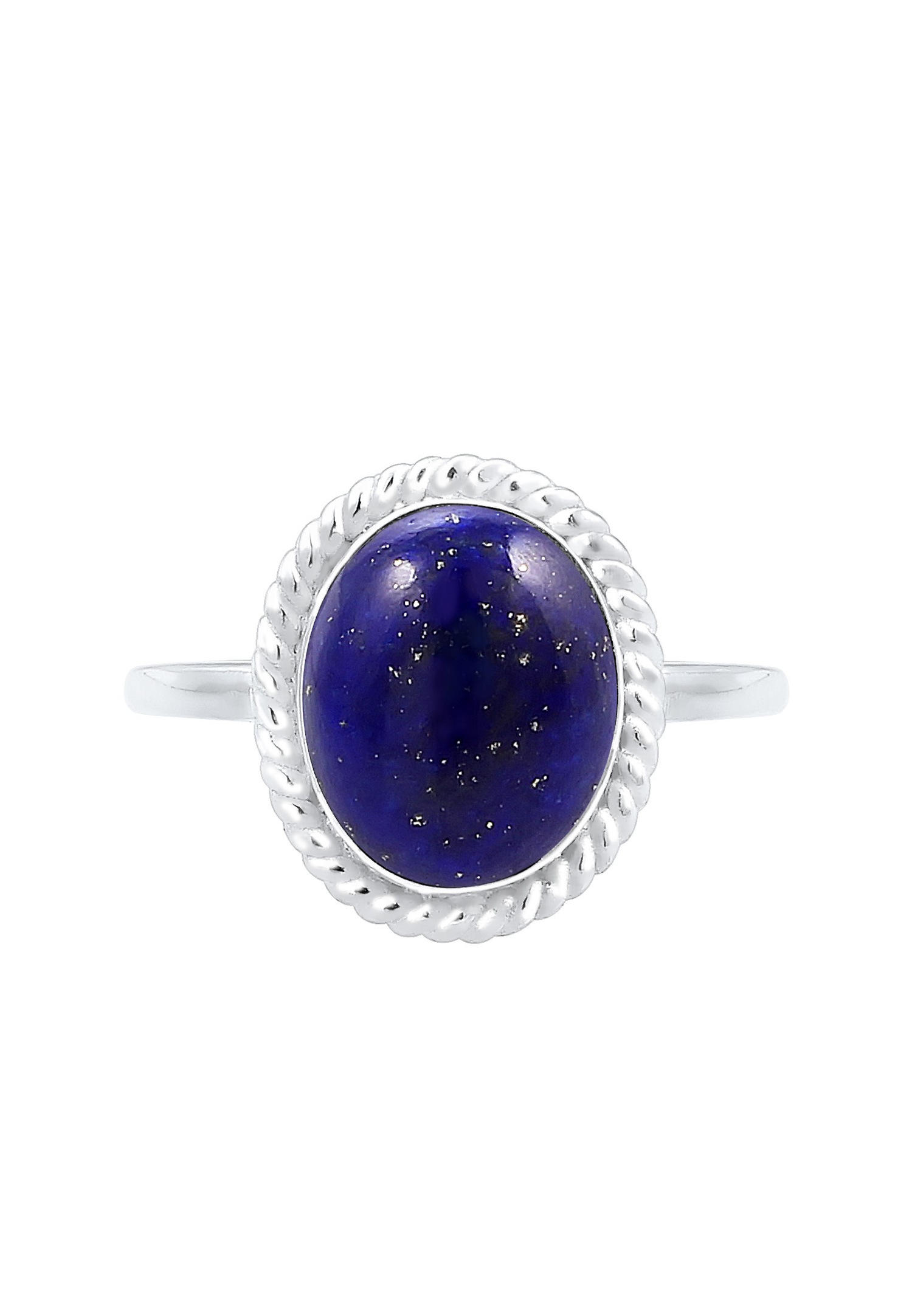 Elli PREMIUM Cocktailring Glamoureux Noble Lapis Lazuli Bague Femme Plaqué Or Argent (925/1000)