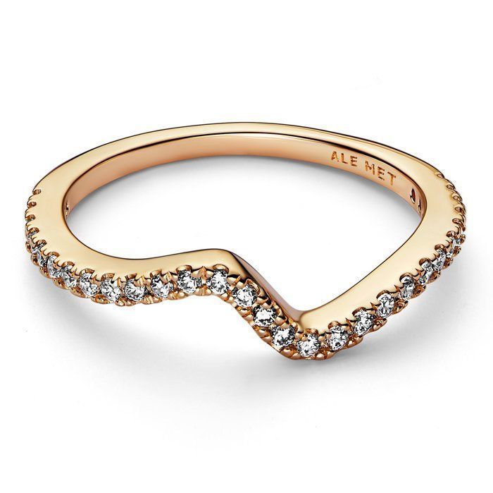 Women's Ring - PANDORA - 162539C01 - Gold Plated - Cubic Zirconia - Size 56 (Ø17.8 mm)