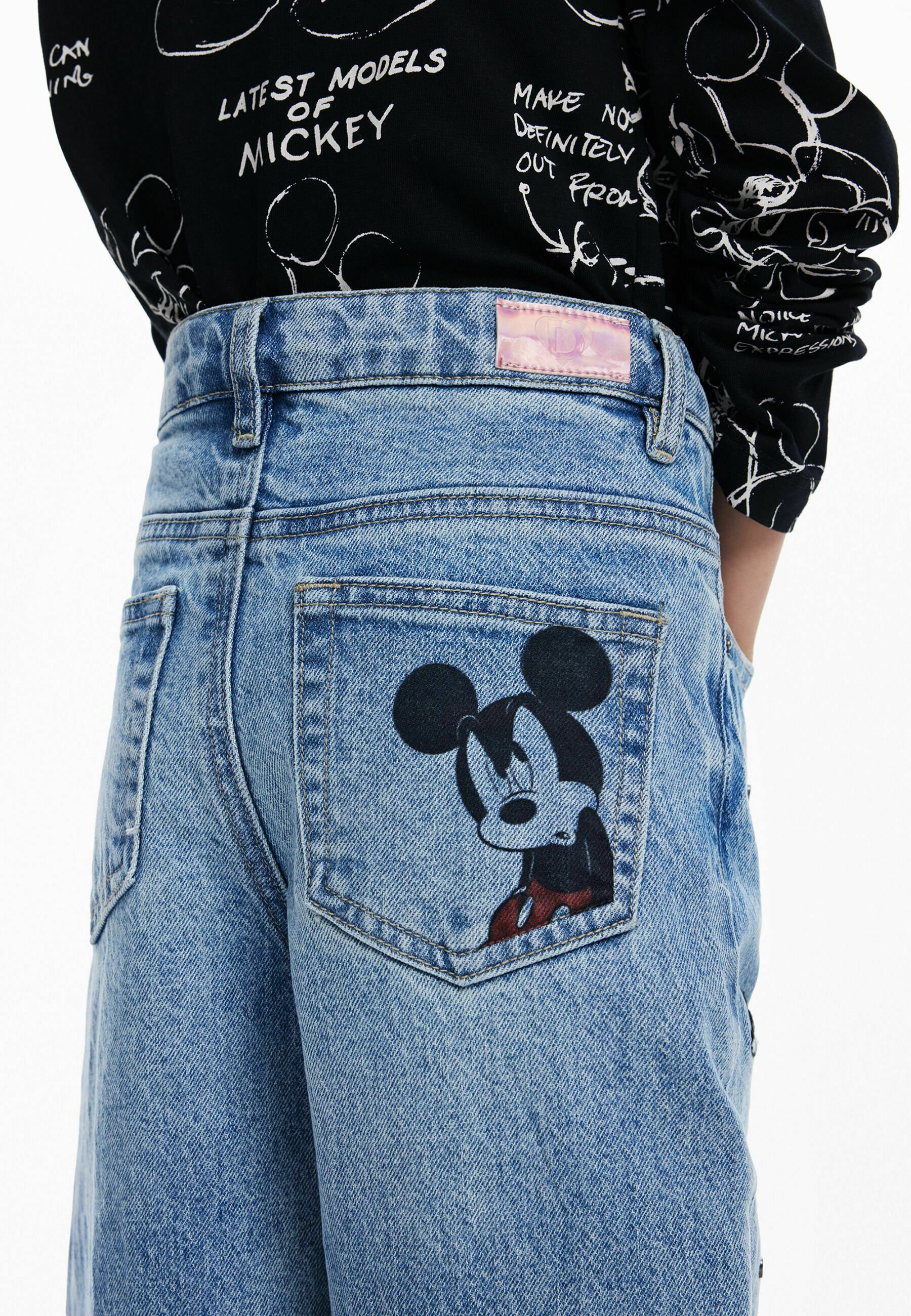 Desigual MICKEY - Uitlopende jeans - blauw