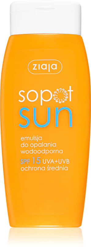 Protetor solar em emulsão à prova d'água Ziaja Sopot Sun FPS 15