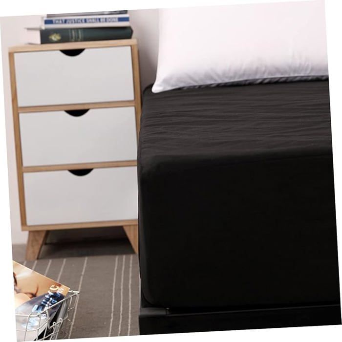 Capa de cama impermeável, protetor de colchão, cor sólida, 150x200x30cm