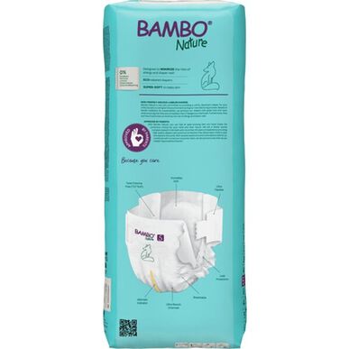 Bambo Nature zēnu un meiteņu autiņbiksītes bez smaržvielām, XL iepakojumā, 5. izmērs, 12–18 kg, 44 gab.
