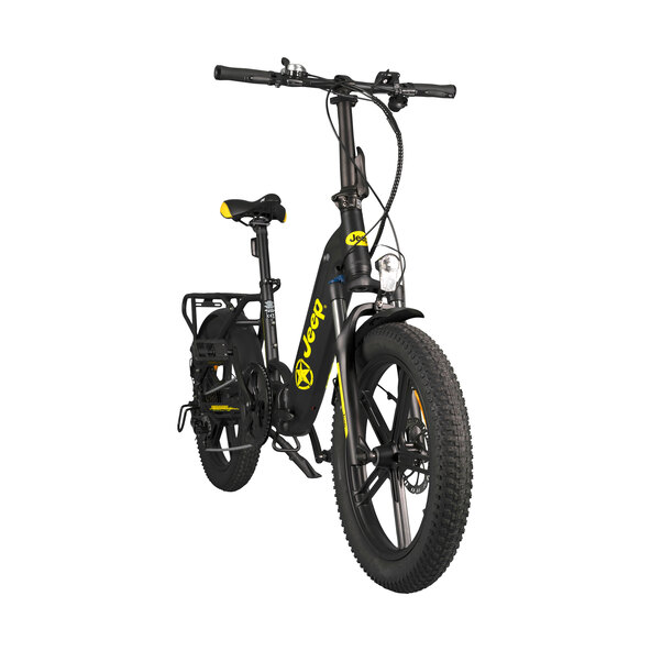 Bicicleta elétrica dobrável Falt FR 7000 de 20 polegadas, preta