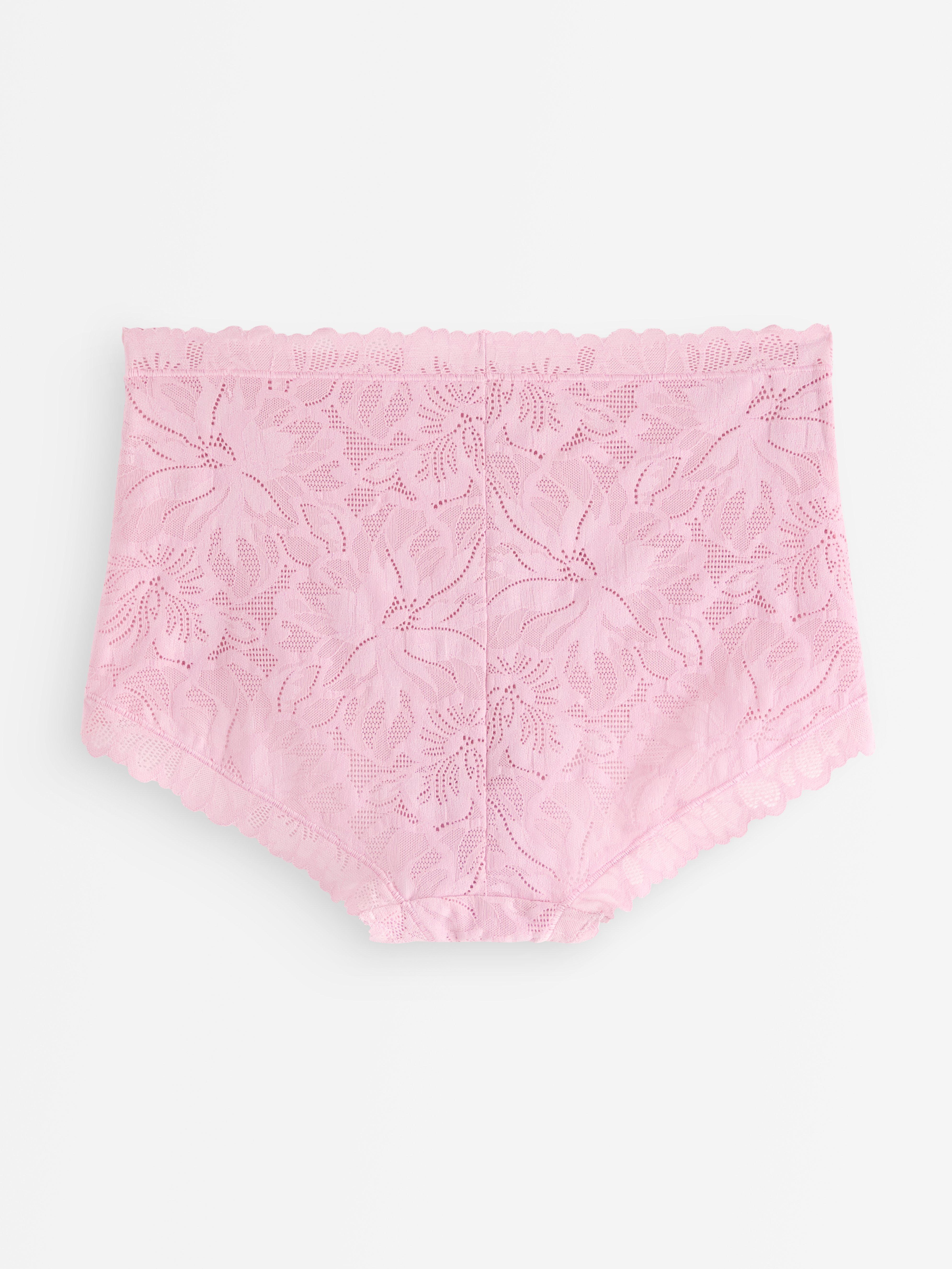 Trosor i spets med hög midja Light Dusty Pink