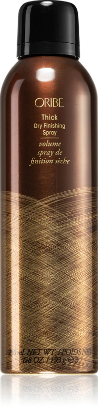 spray de acabamento seco e espesso da Oribe é um spray texturizador que adiciona volume aos cabelos.