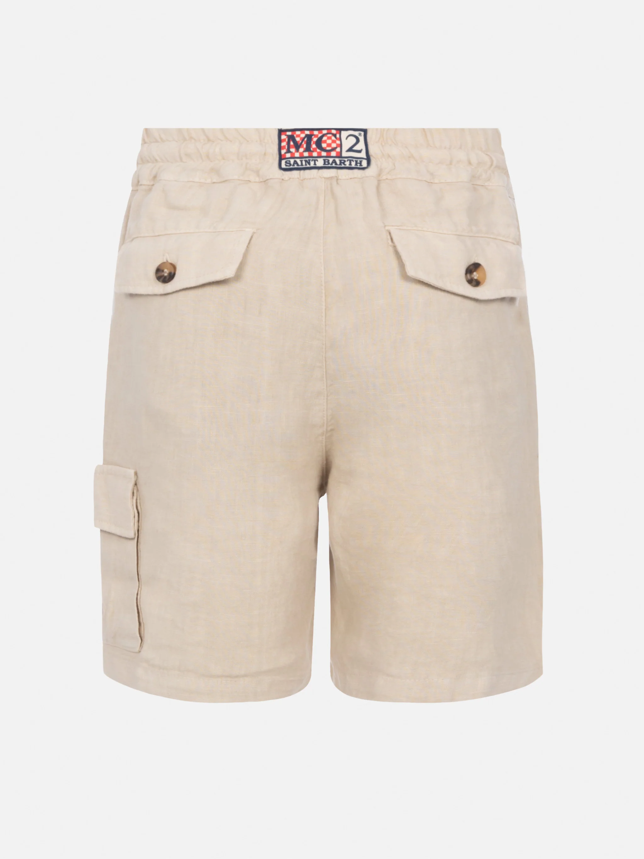 Bermuda Marseille Jr en beige lino