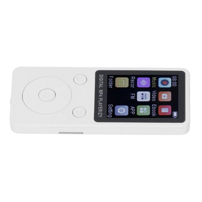 Lettore MP3/MP4 OMABETA con Bluetooth 5.0, schermo a colori da 1,8 pollici, scheda di memoria integrata da 16 GB, bianco