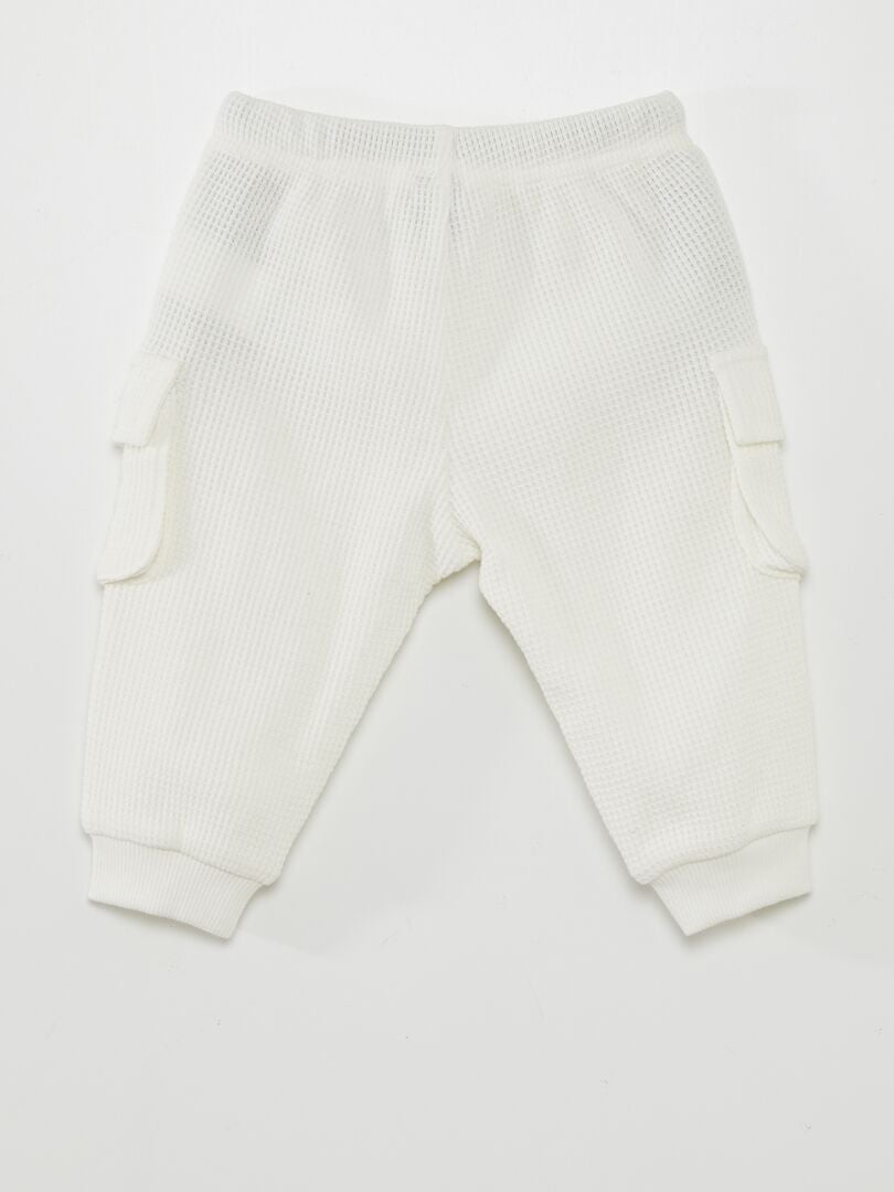 Spodnie dresowe Honeycomb Joggers - BIAŁE