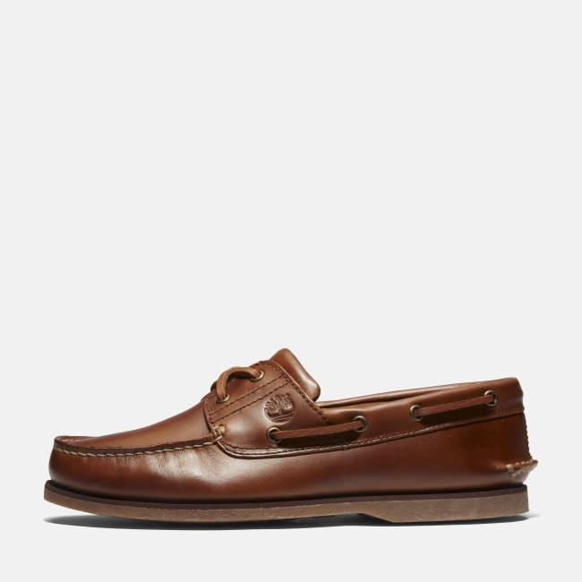 Scarpa da Barca in Pelle Classic da Uomo in                marrone
