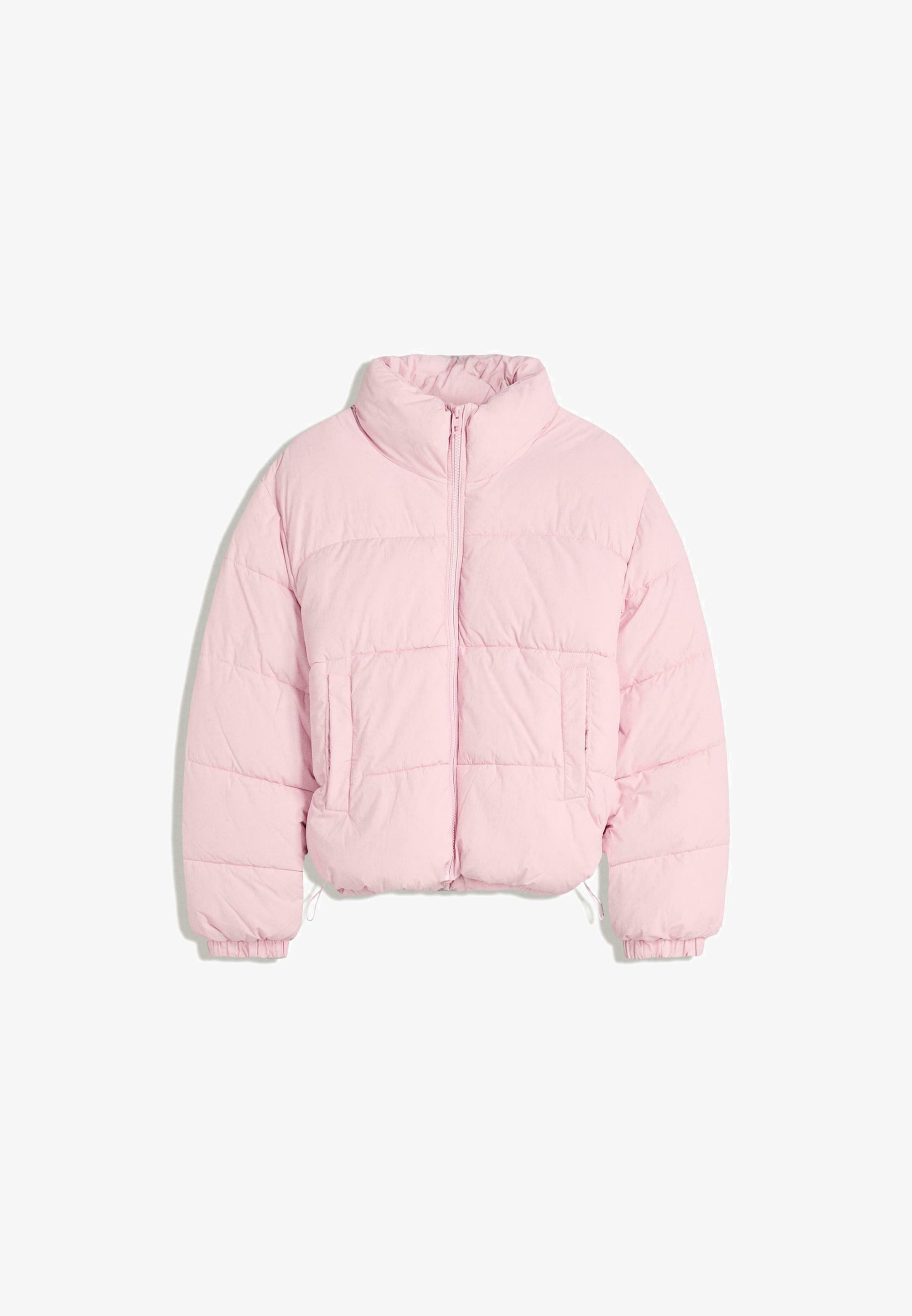 Bershka PUFFER - Winterjas - lichtroze