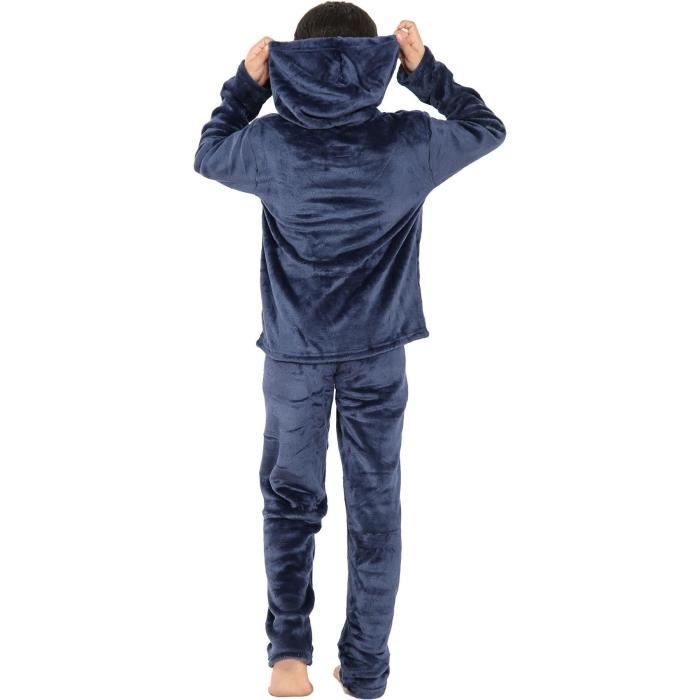 A2Z 4 Kids Warmer Fleece-Schlafanzug mit Kapuze für Mädchen und Jungen, Schlafanzug-Set, Alter 5-13 Jahre