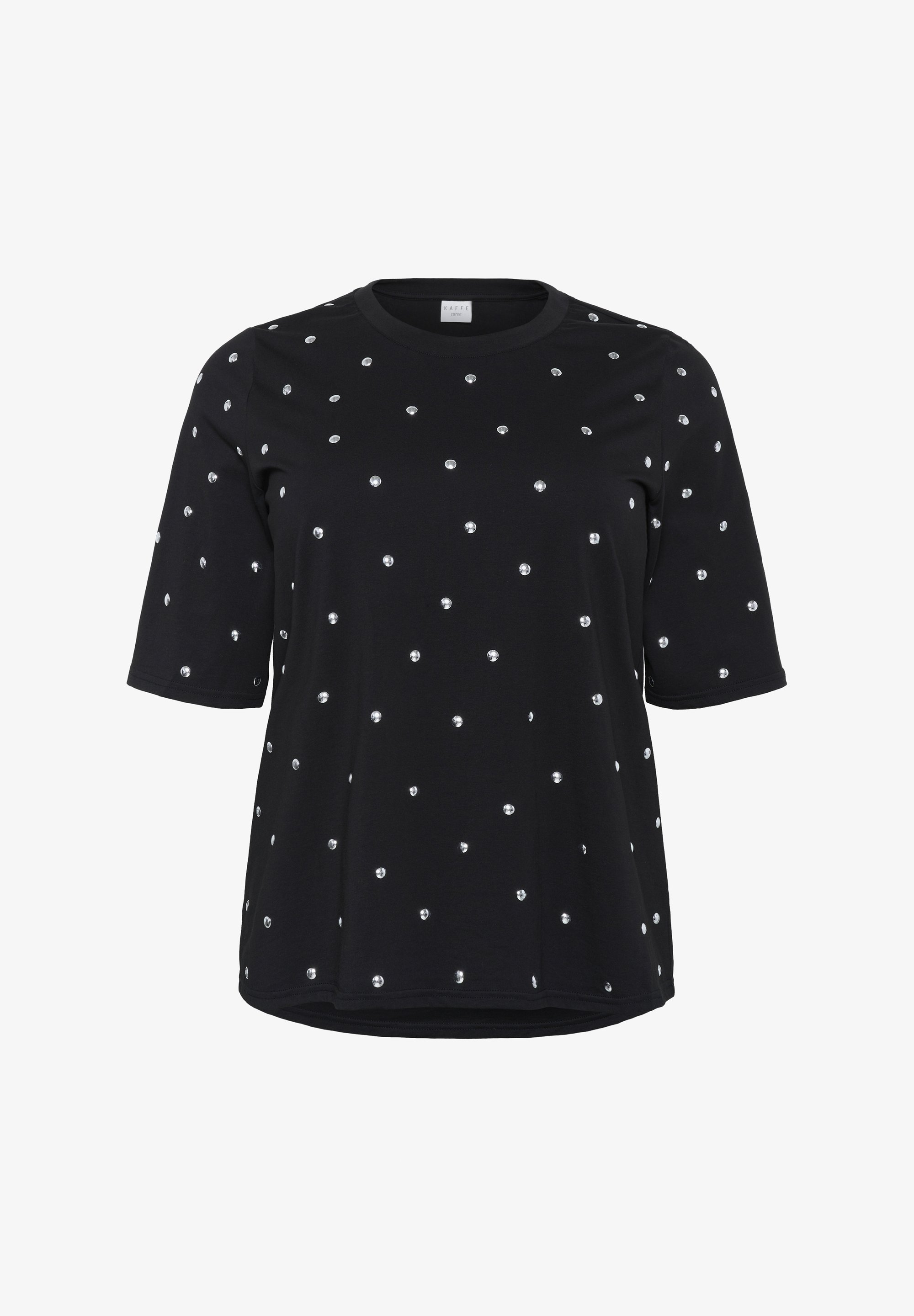 T-shirt imprimé Kaffe Curve HELENA - noir profond