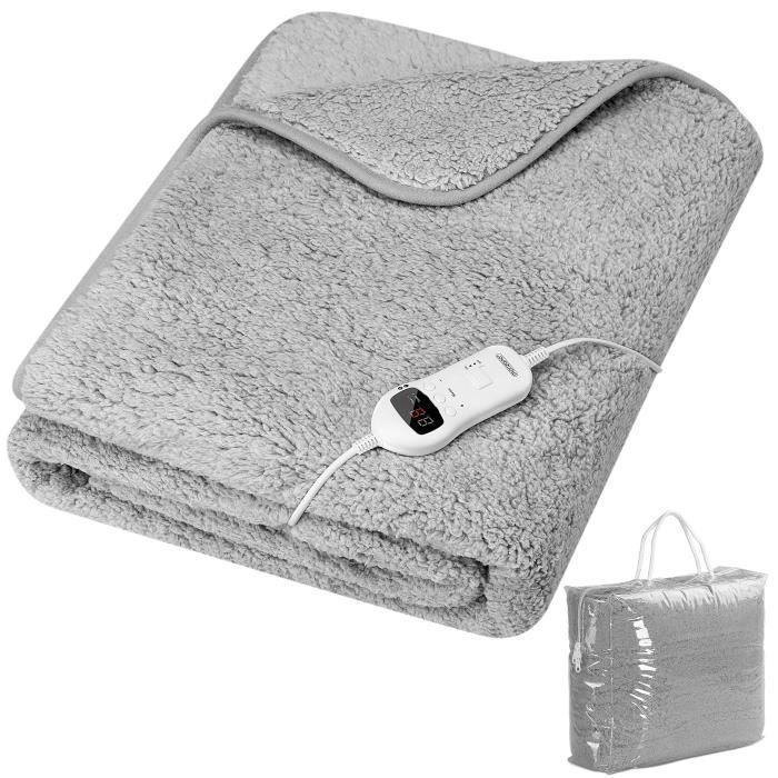 Heated fleece blanket 180x130cm 120W polyester adjustable mattress topper