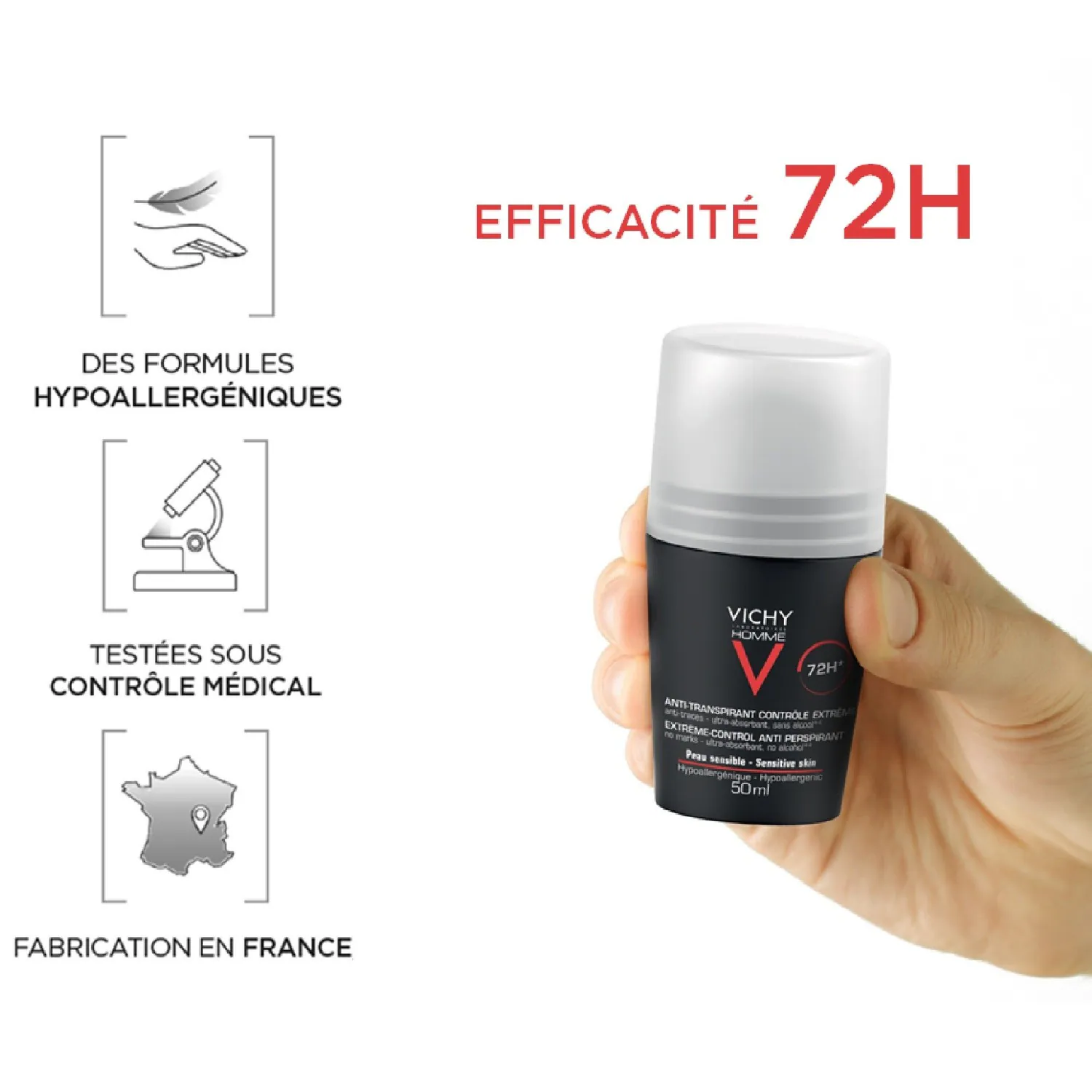 Vichy Deodorant bille Contrôle extrême 72h