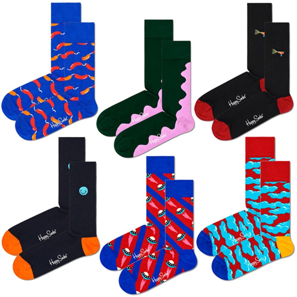 Pack 6 Pares De Calcetines Happy Socks