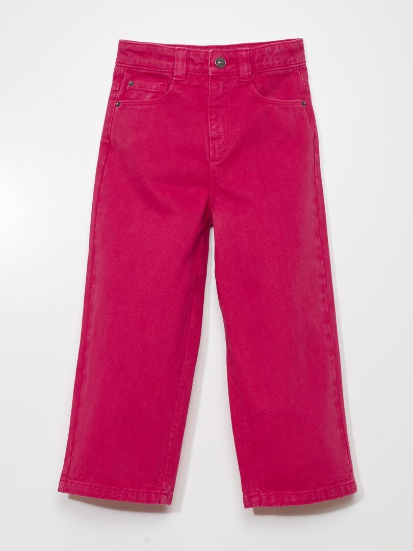 Pantalones vaqueros de talle alto y pierna ancha - ROSA