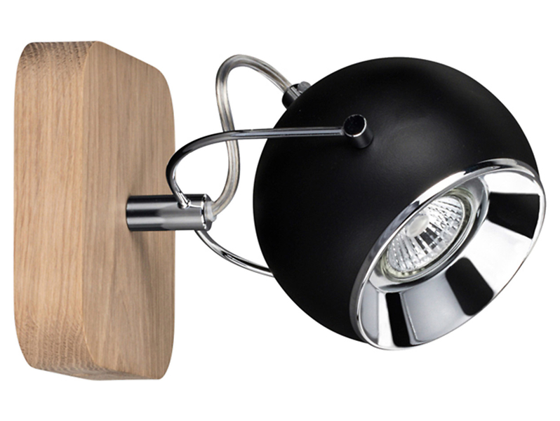 Spot Ball Wood metalowy czarny