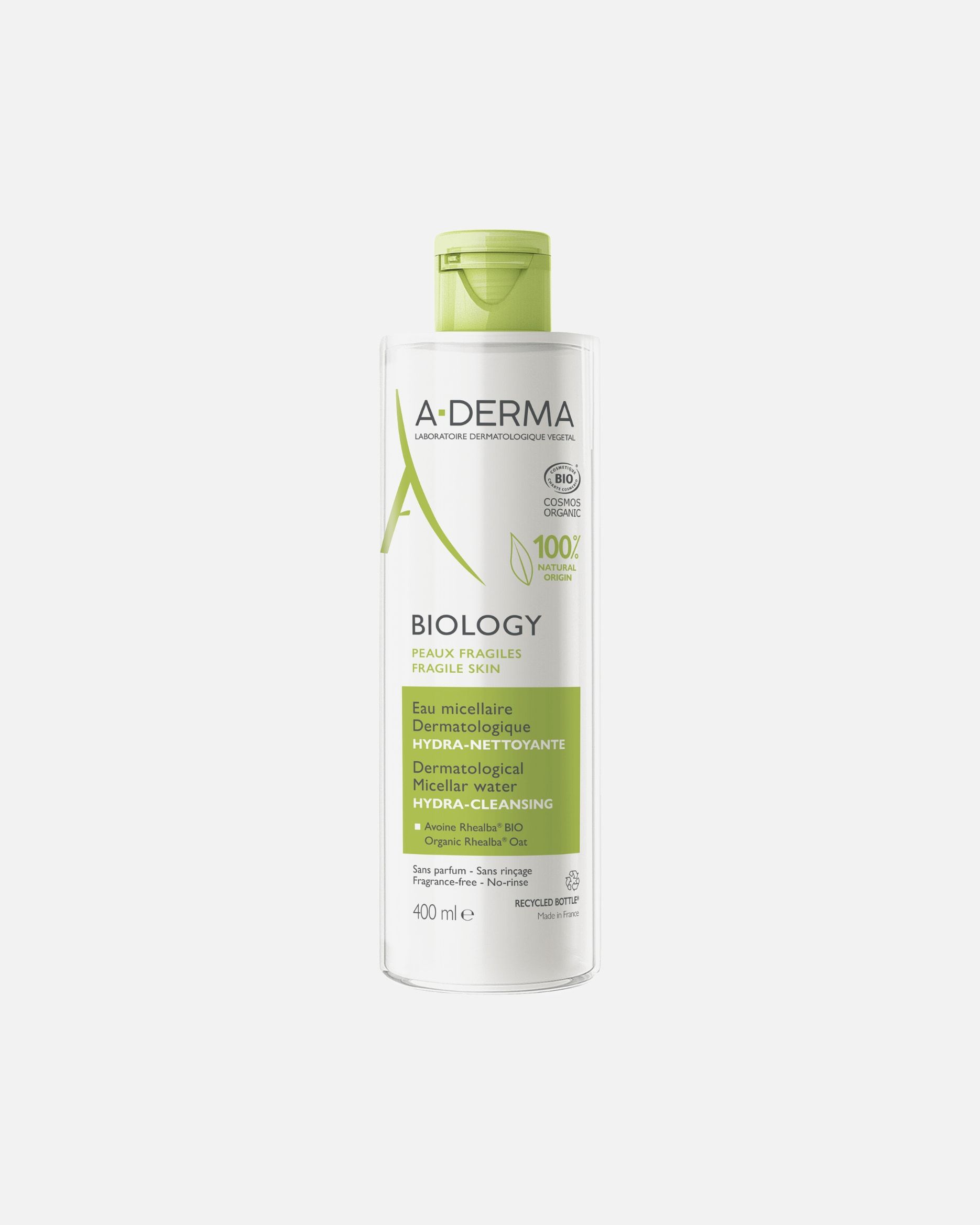 A-DERMA micelārais ūdens – dermatoloģiskais micelārais ūdens – 400 ml