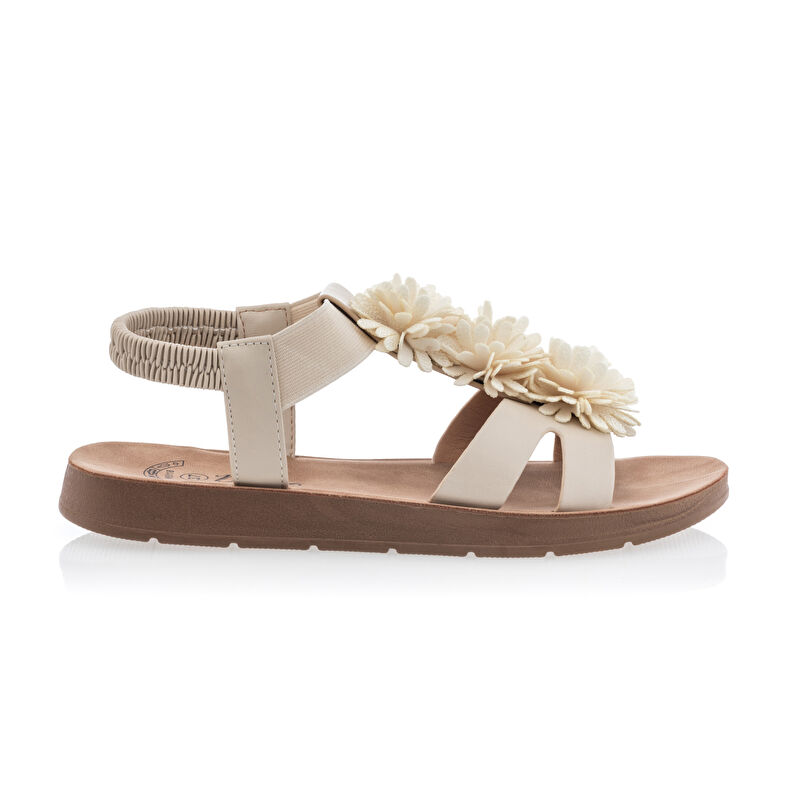 Beige Damen-Sandalen / Zehenfreie Schuhe