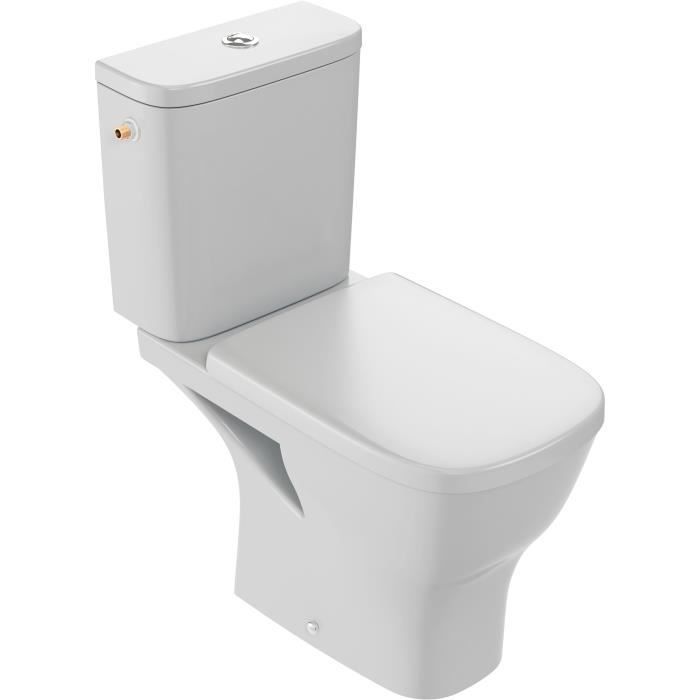 JACOB DELAFON Pack Inodoro de pie sin brida Struktura E76003-00 3/6L, Blanco